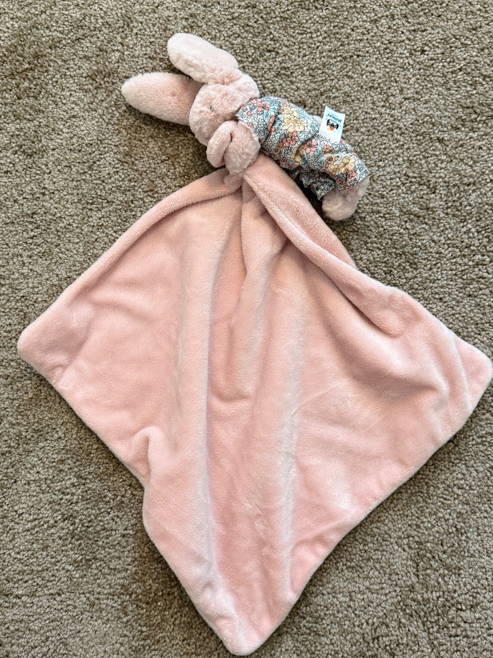 Jellycat Blush Pink bashful bunny floral pajamas Comfort Lovey soothing toy